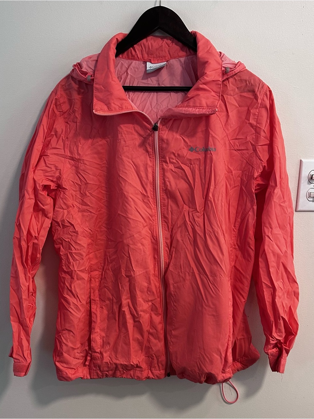 Columbia Women's Coral/Pink Lightweight Packable Jacket Plus Size 1X Like New